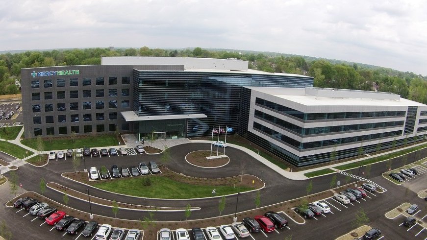 Mercy Health headquarters Bond Hill aerial