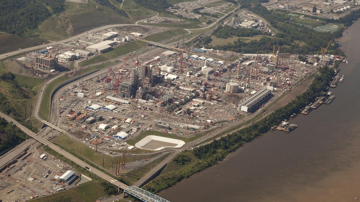 Looking at the Shell plant from overhead Pittsburgh Business Times