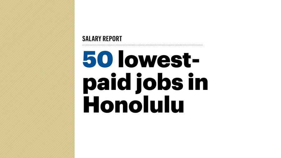 Honolulu's 50 highestpaying jobs Pacific Business News