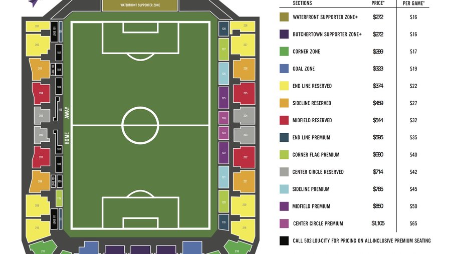 Stadium Map and Season Pricing