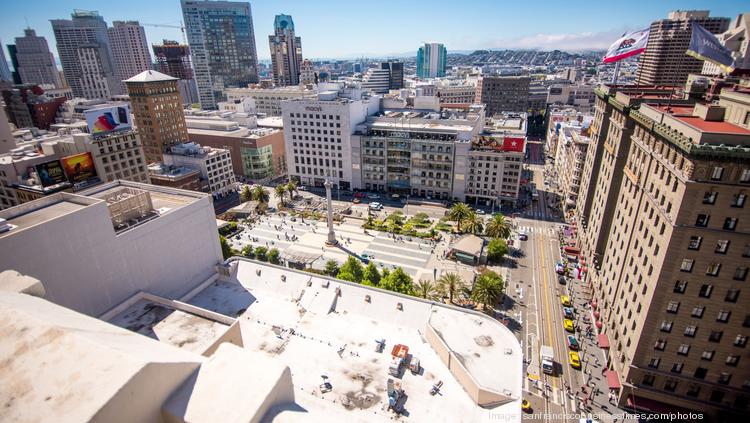 The view from the Sir Francis Drake hotel in Union Square shows a city that's still very attractive, the owner's CEO says.