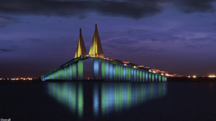 How The Sunshine Skyway Will Look With New 15m Led Lights How The Sunshine Skyway Will Look With New 15m Led Lights