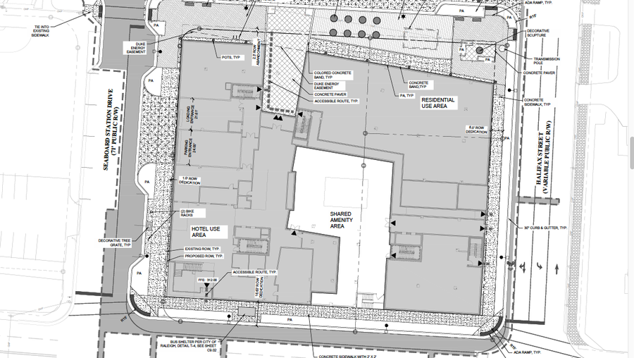 Plans for first phase of redevelopment of Raleigh's Seaboard Station