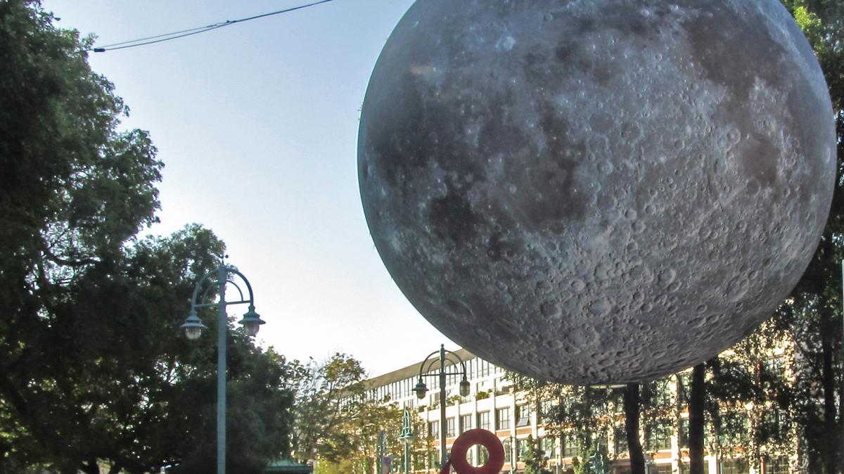 Outdoor Art Exhibit Of The Moon Celebrates Apollo 11 In Catalano