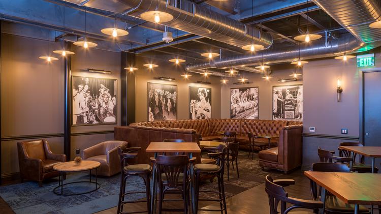 The speakeasy-style secret room at the advertising agency Deutsch in Los Angeles, Aug. 9, 2019. Secret rooms are popping up in workplaces. (Hunter Kerhart/The New York Times)