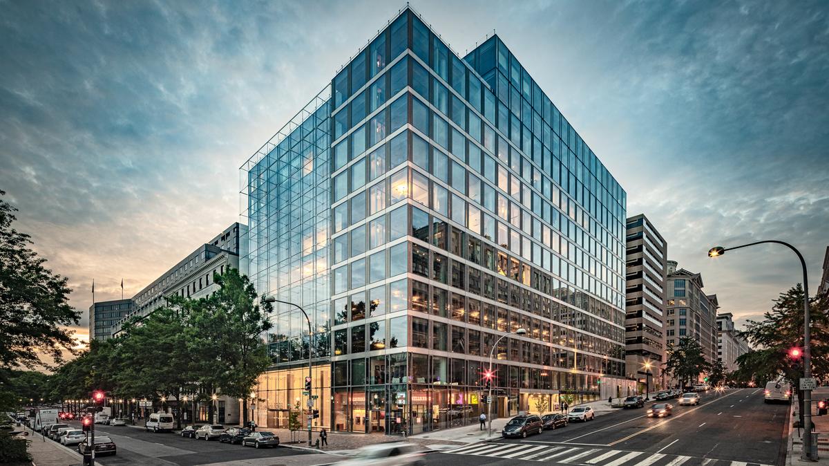 Inside Quadrangle Development's Helmut Jahndesigned building