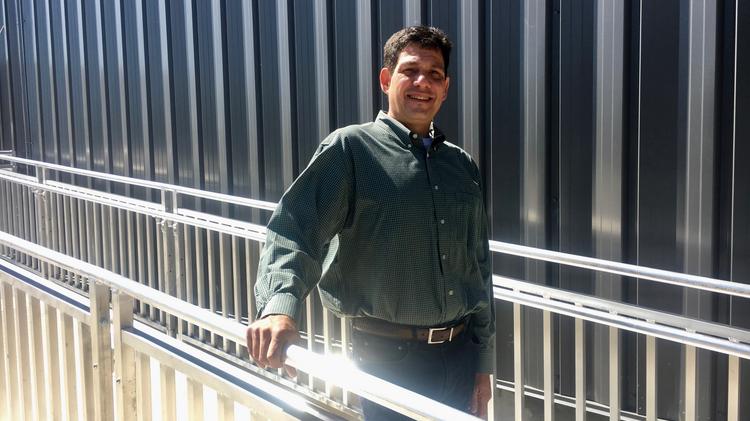 Agri-Kind CEO Jon Cohn outside the company's medical marijuana growing/processing facility in Chester.
