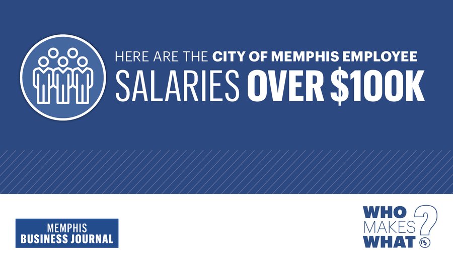 City of Memphis salaried employees who make 100,000 or more, for 2019