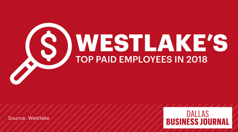 Westlake's highestpaid employees 2018 Dallas Business Journal