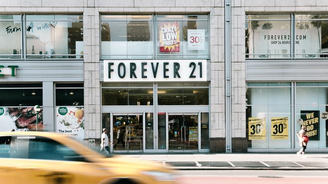 Number of Forever 21 locations in the USA in 2023