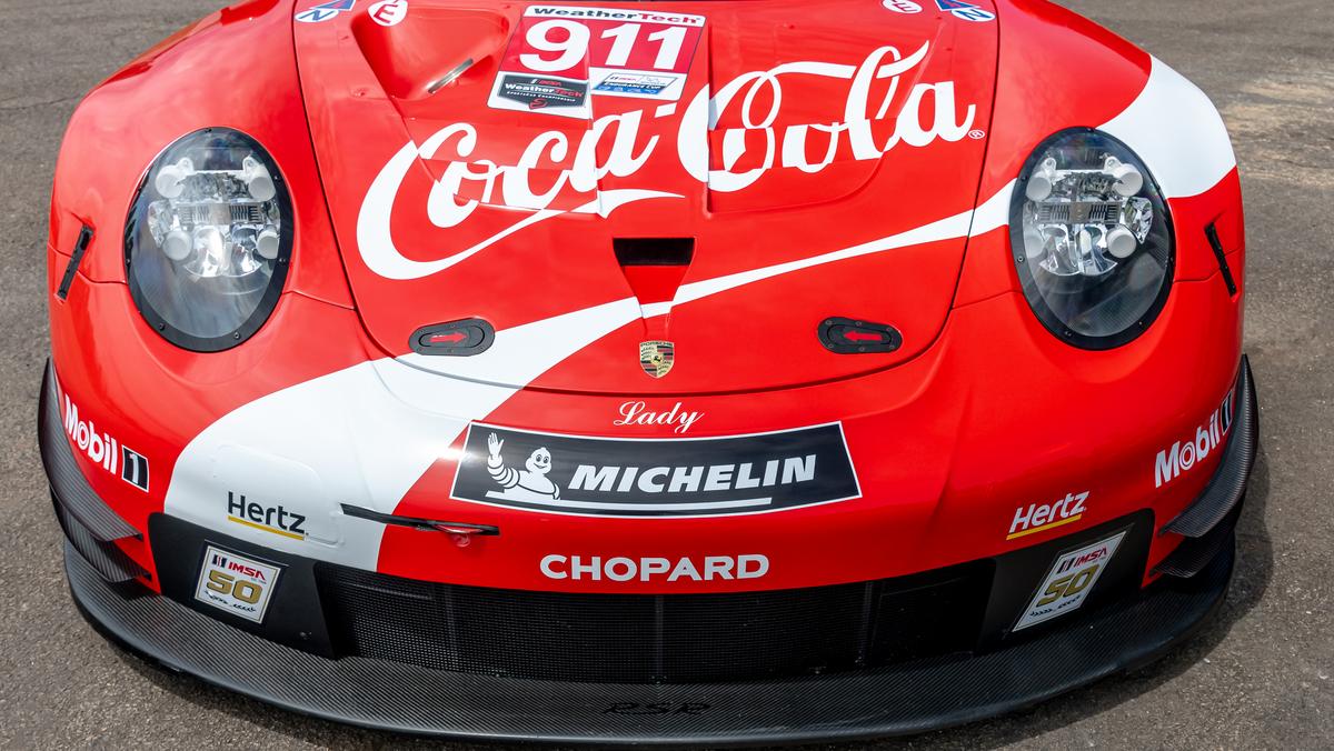 rare china 2020 coca coke cola X Porsche racing can empty of 3 
