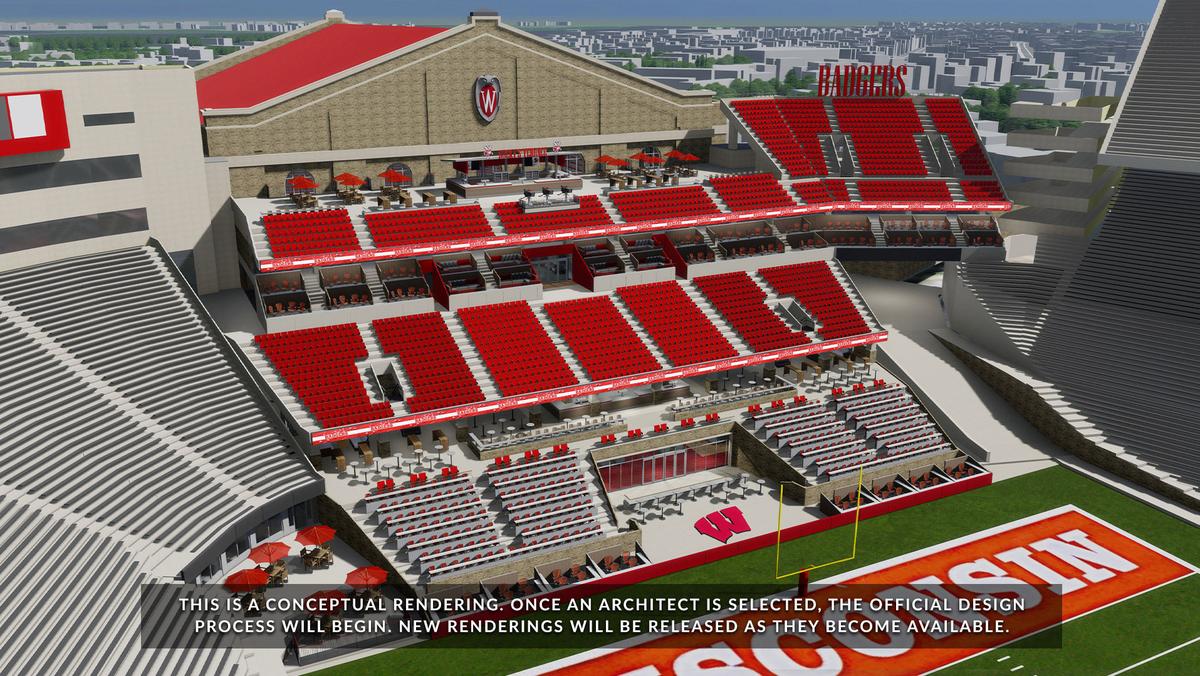 Badgers plan makeover of south end zone bleachers at Camp Randall