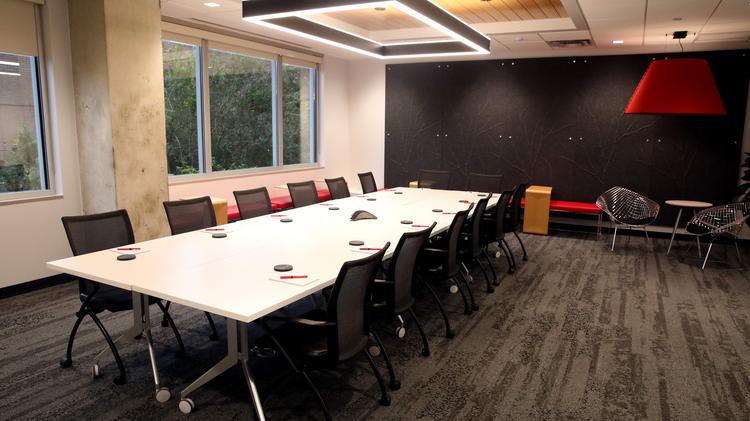 A conference room.