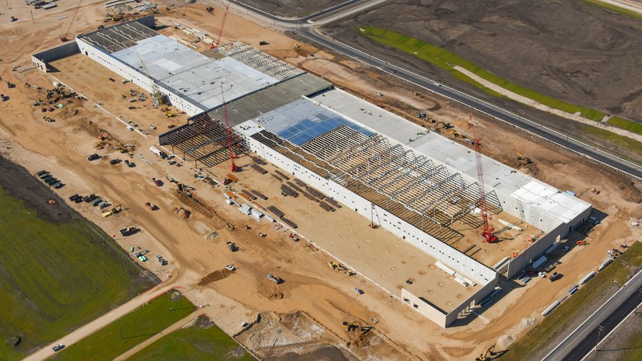 See construction at Foxconn site, including 1 million-square-foot LCD ...