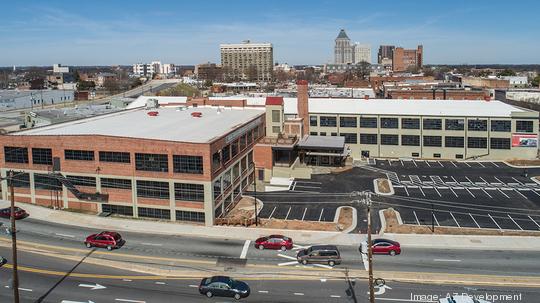 Old Greensboro Gateway Center aerial