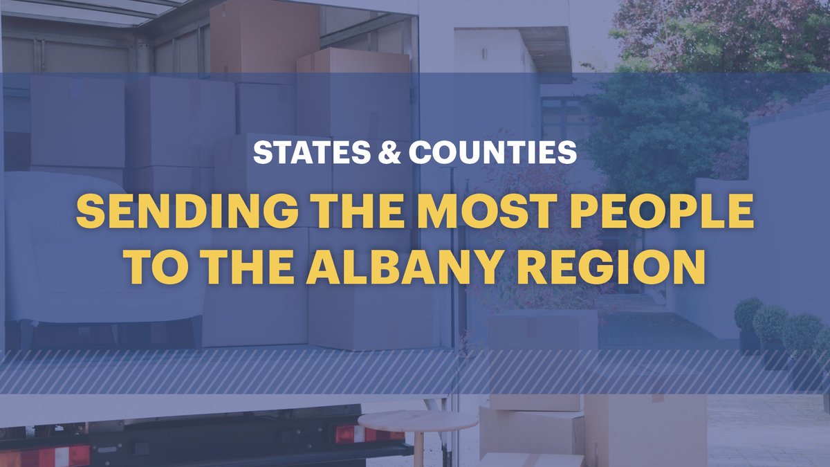 The parts of the country from which people are moving to Albany region