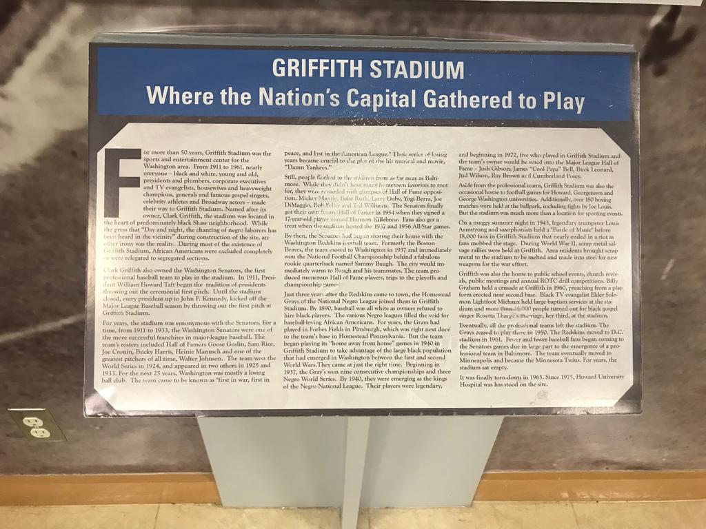 Griffith Stadium: graveyard for would-be home runs – Washington