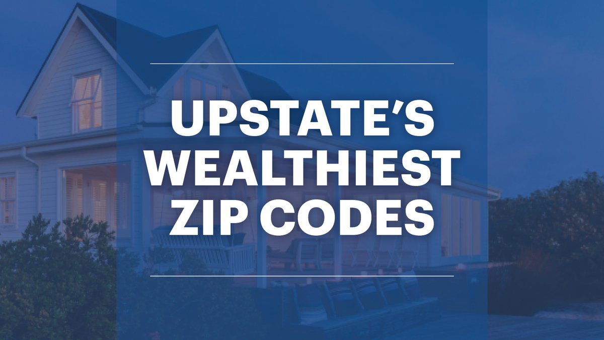 Upstate New York's wealthiest ZIP codes include suburbs of Albany, Buffalo and Rochester