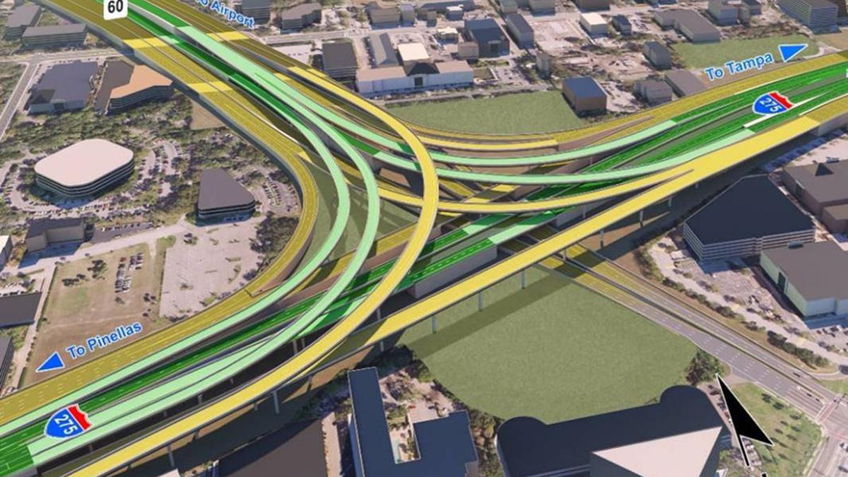 Map shows FDOT's proposed Westshore Interchange changes Tampa Bay