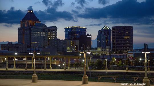 downtown Greensboro skyline