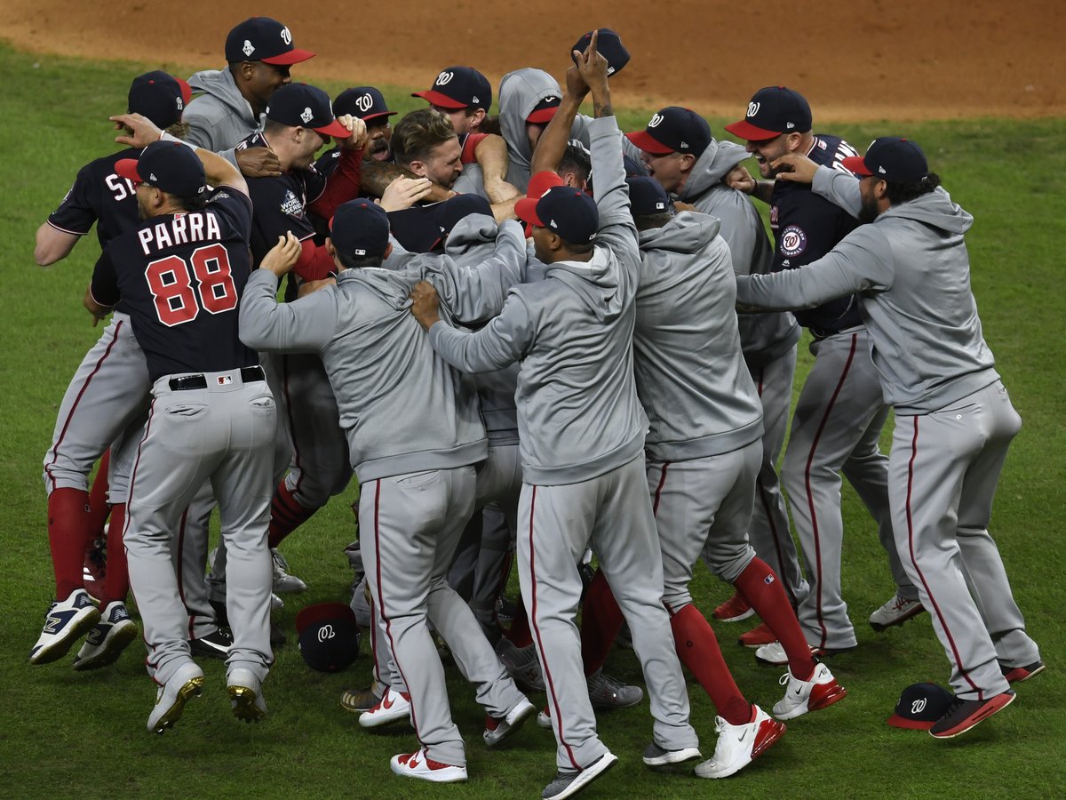 Nationals on MASN on X: YOUR WASHINGTON NATIONALS ARE THE 2019 WORLD  SERIES CHAMPIONS!!!!!  / X