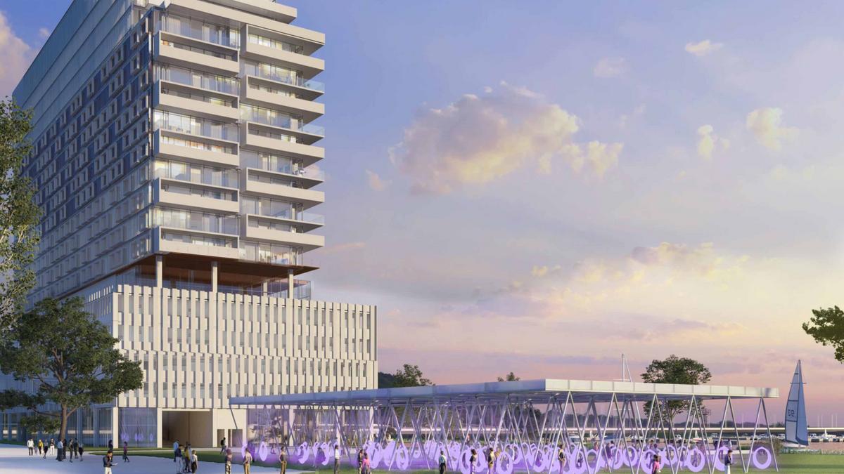 Here is the latest plan to build Queen City Landing on Outer Harbor