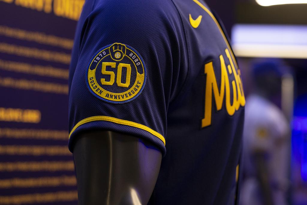 Milwaukee Brewers unveil new logo, merchandise for 50th season - Milwaukee  Business Journal