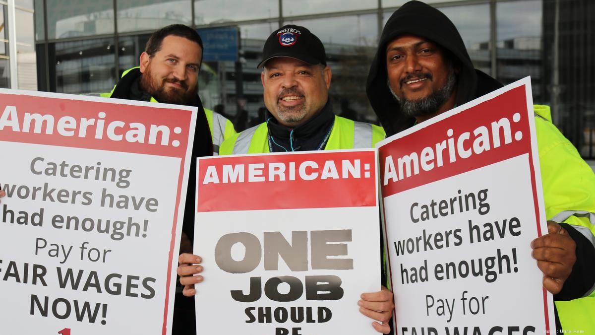 American Airlines target of catering worker pickets at O'Hare Chicago