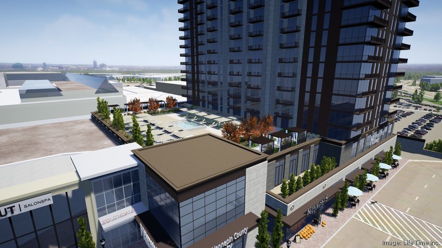 Life Time planning 25story apartment tower with Kowalski’s, library at