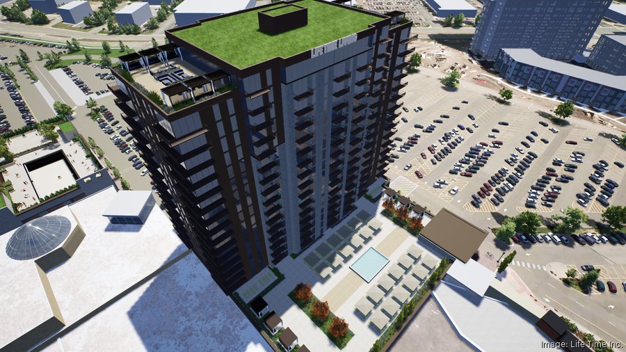 Life Time planning 25story apartment tower with Kowalski’s, library at