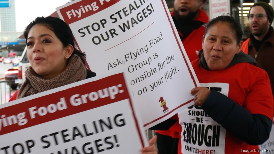 Workers who cater meals at O'Hare step up pressure on wages Chicago