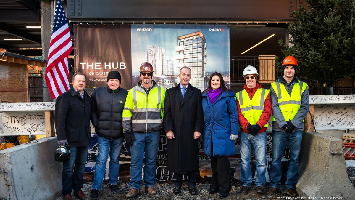 Milestone Reached On Verizon Tower At Boston S Hub On Causeway Boston Business Journal