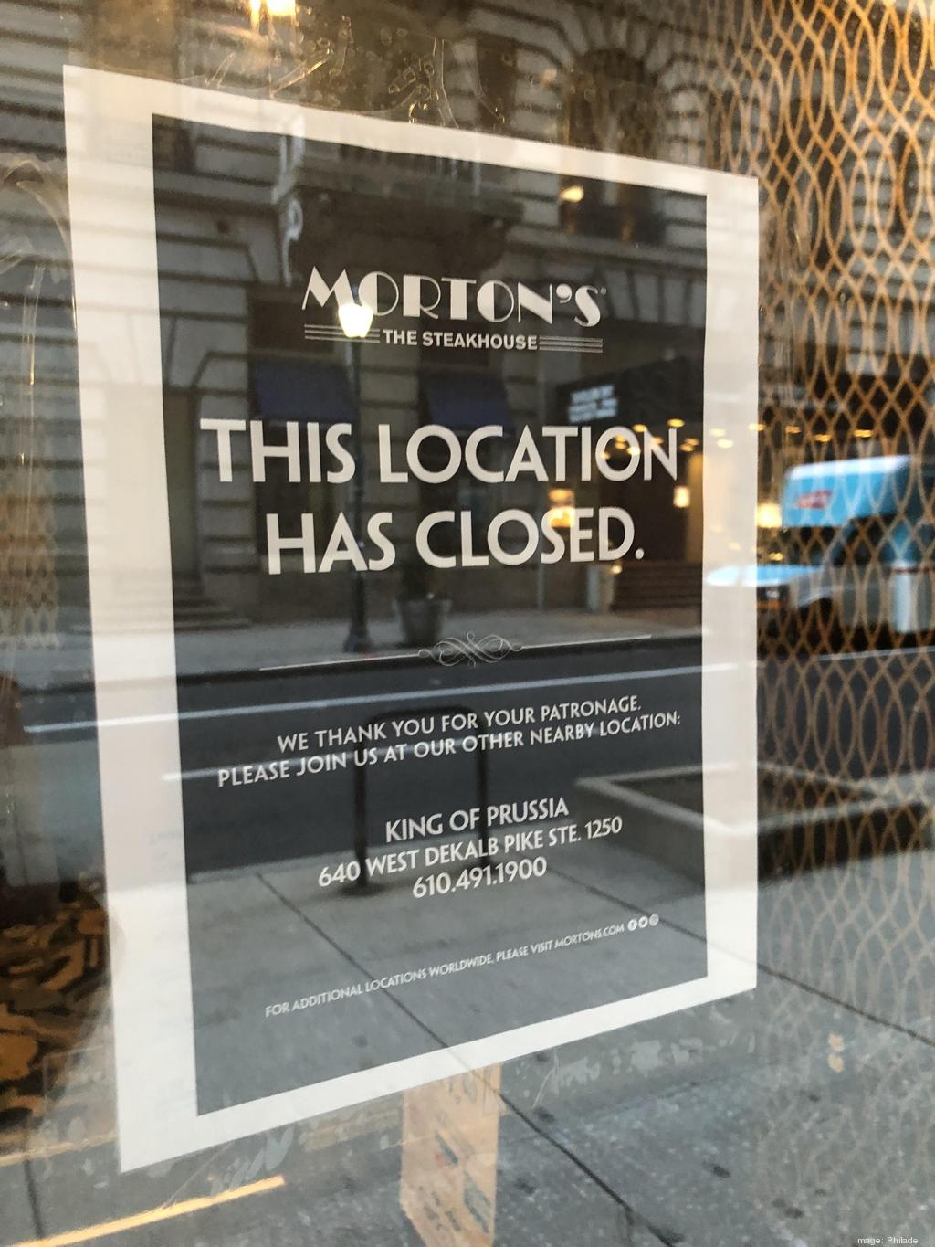 Philadelphia Morton s The Steakhouse closes Walnut Street location