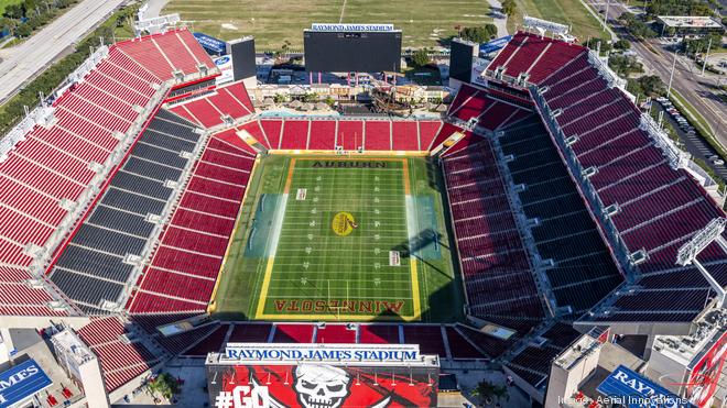 Super Bowl preps underway at Raymond James Stadium in Tampa 