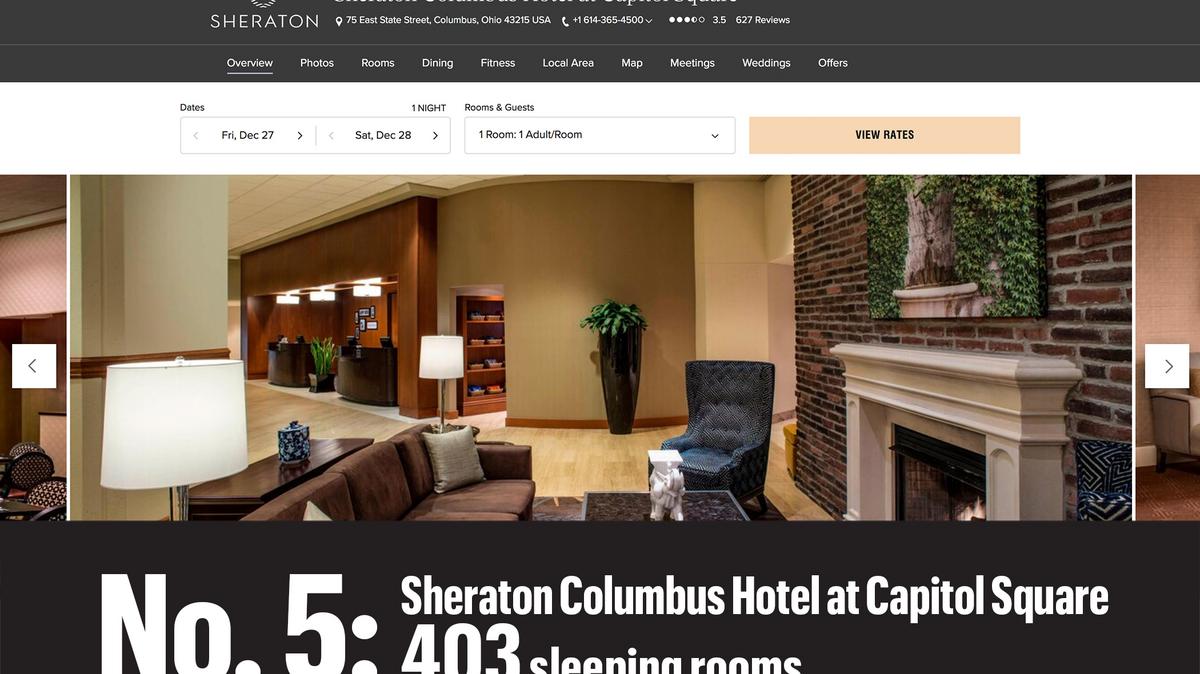five star hotels in columbus ohio