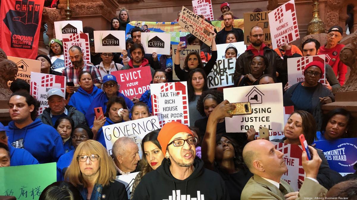 Landlords and housing advocates rally supporters for fight over tenant