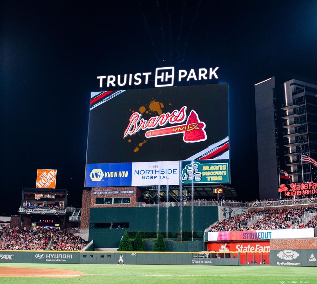 Atlanta Braves Stadium Sign Truist Park Sports Signs Man 