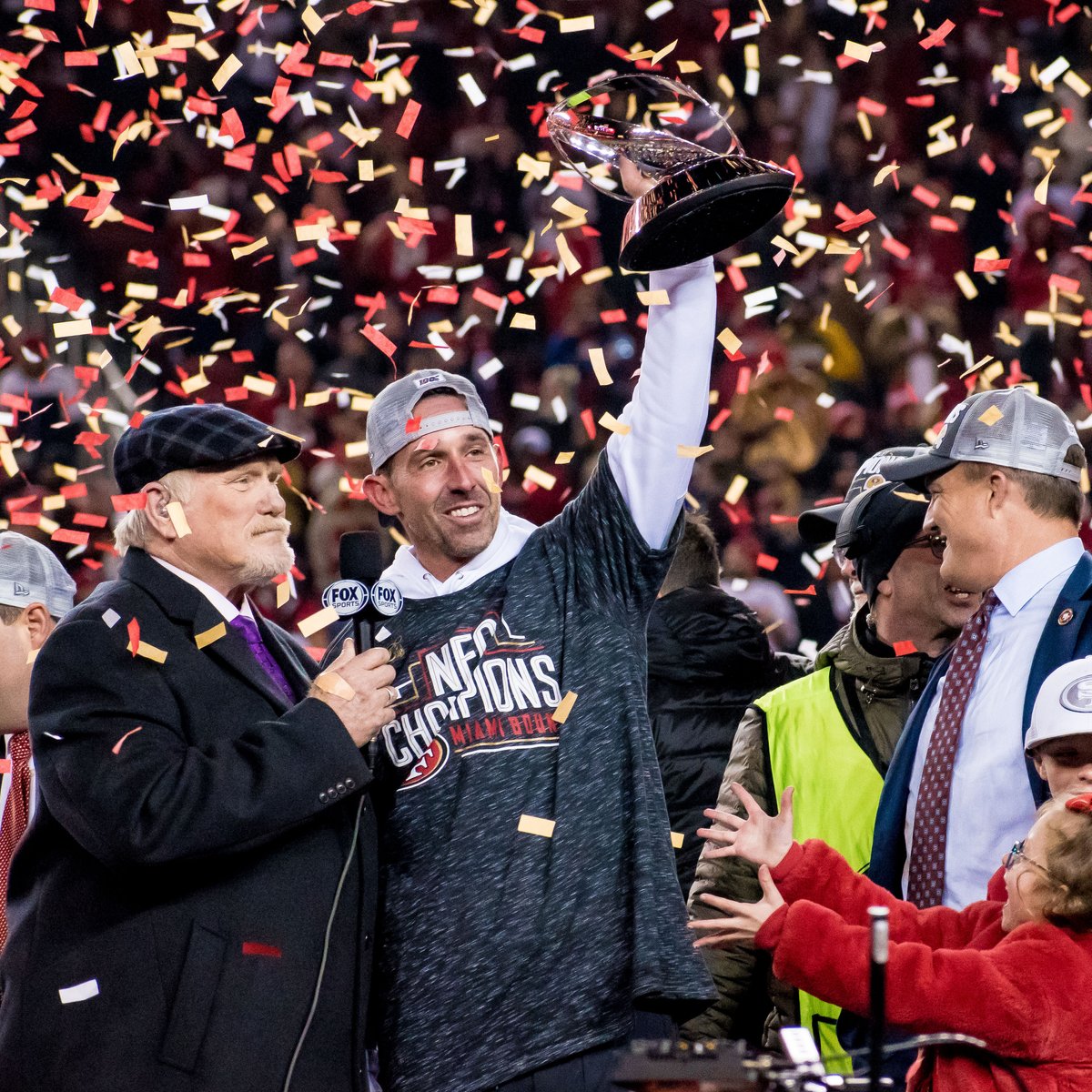 Photos: from San Francisco 49ers receive NFC Championship trophy as they  head to Super Bowl in Miami