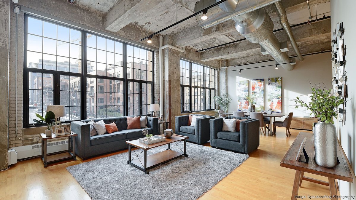 Washburn Lofts unit in Mill District with high ceilings, giant windows ...