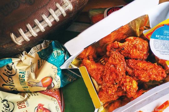 Wing Squad handout Buffalo Wings football