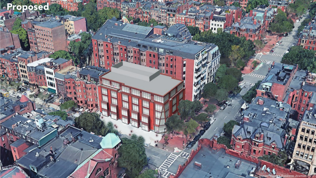 The project site is located at the corner of Newbury and Dartmouth streets in Boston's Back Bay.
