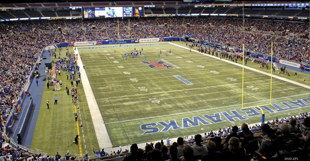 St. Louis BattleHawks celebrate the return of professional football with  XFL home opener in The Dome
