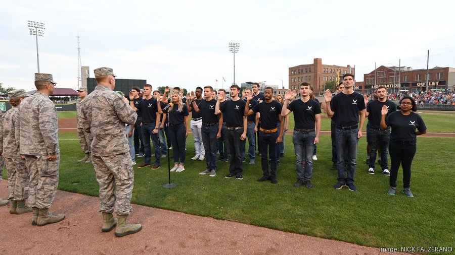 Wright-Patt Airmen honored at Reds Military Appreciation Night