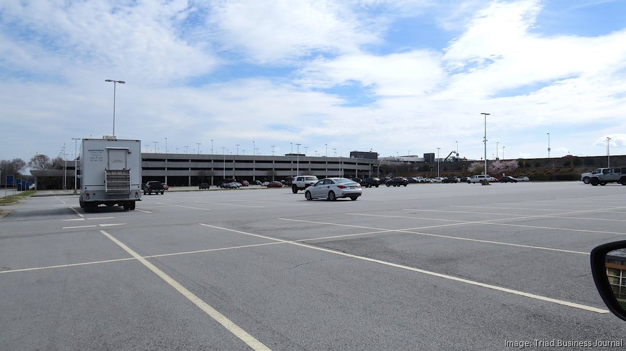Longterm parking lots at Piedmont Triad International Airport