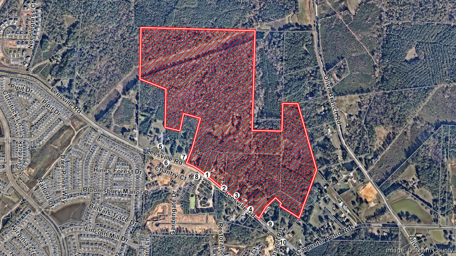 Hundreds of homes mapped near Brier Creek outside Raleigh Triangle