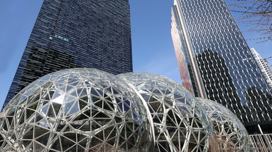 Amazon headquarters and spheres in Seattle