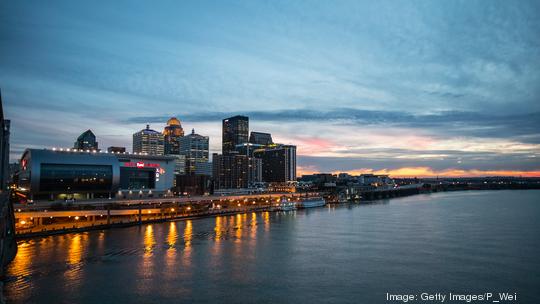 Louisville Kentucky at dusk