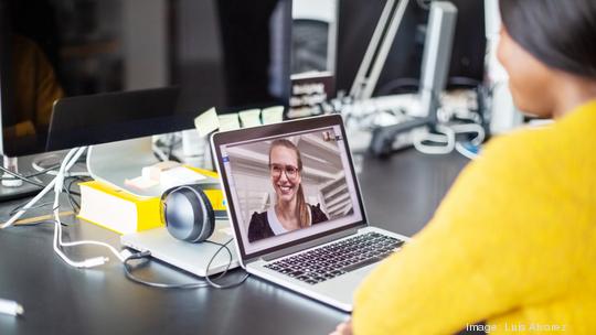 Video conference at office