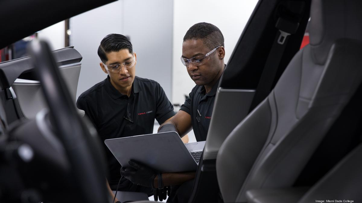 education-report-mechanics-hone-tech-skills-to-service-tesla-electric-cars-south-florida-business-journal