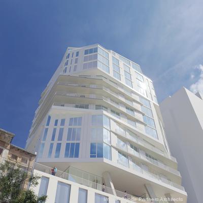 Luxury 17-story Floodgate apartment tower under construction downtown